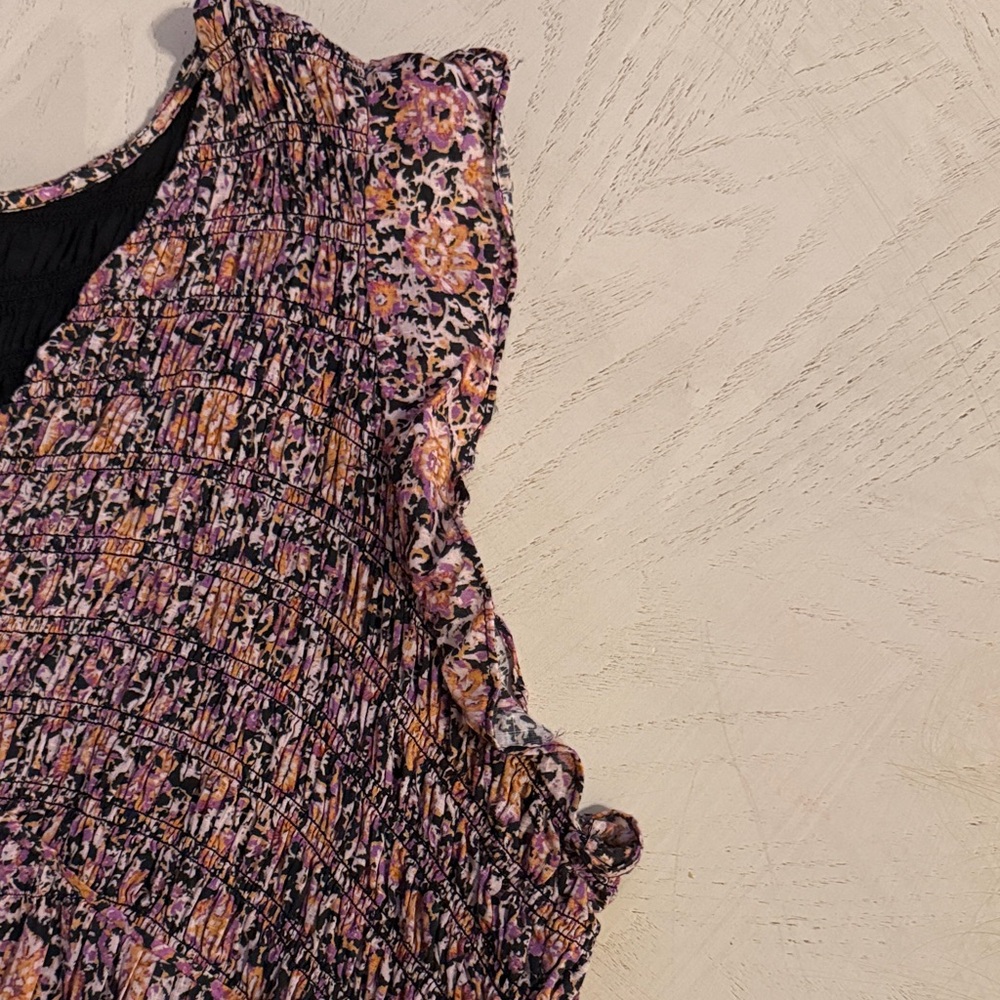Anthropologie Dusty Rose Floral High-Low Maxi Dress - Picture 7 of 9